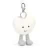 Amuseables Cream Heart Bag Charm