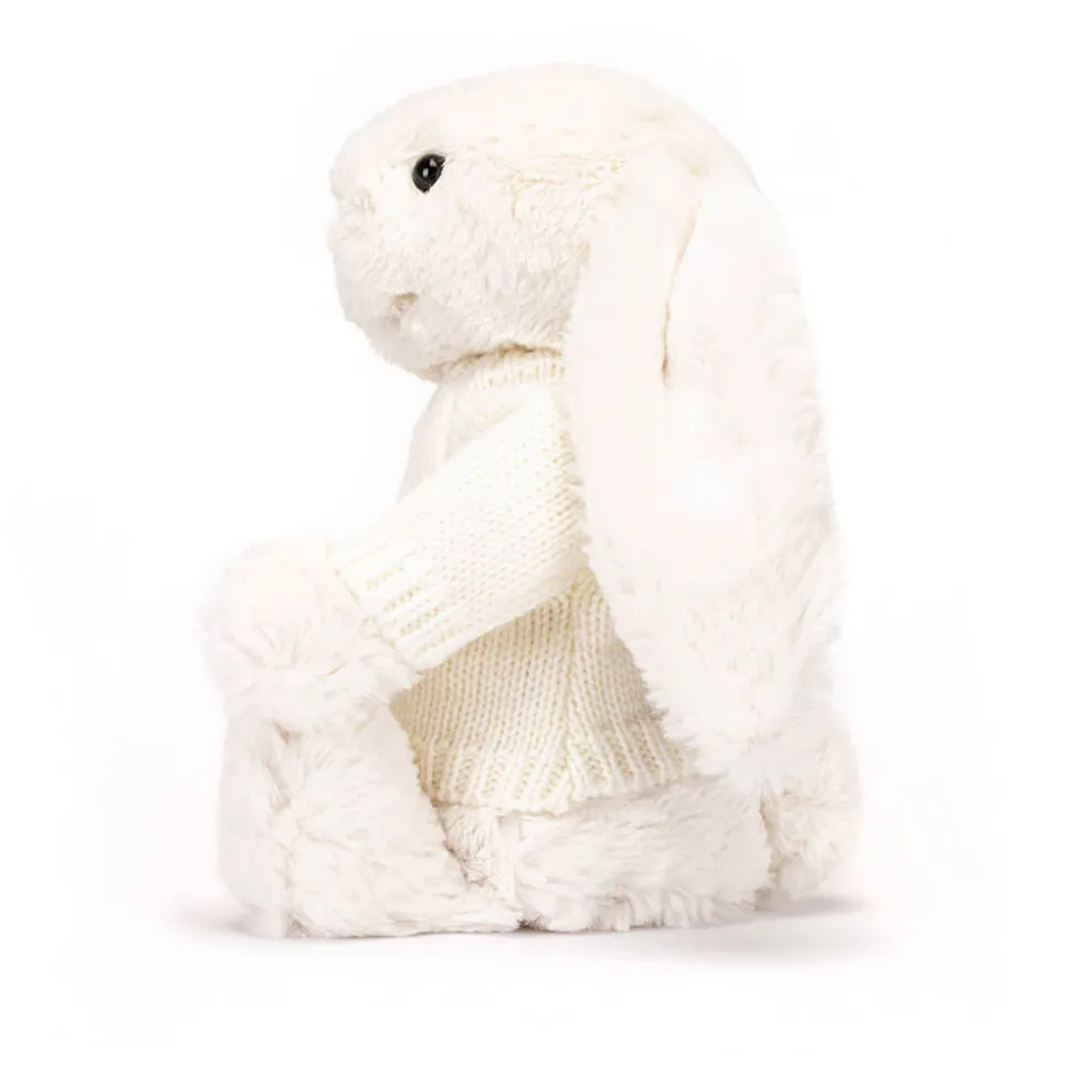 Bashful Cream Bunny with Personalised Cream Jumper
