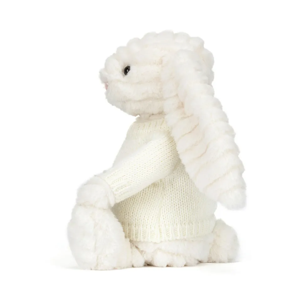 Bashful Luxe Bunny Nimbus with Personalised Cream Jumper