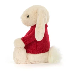 Bashful Luxe Bunny Willow with Personalised Red Jumper