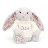 Blossom Silver Bunny with Personalised Cream Jumper