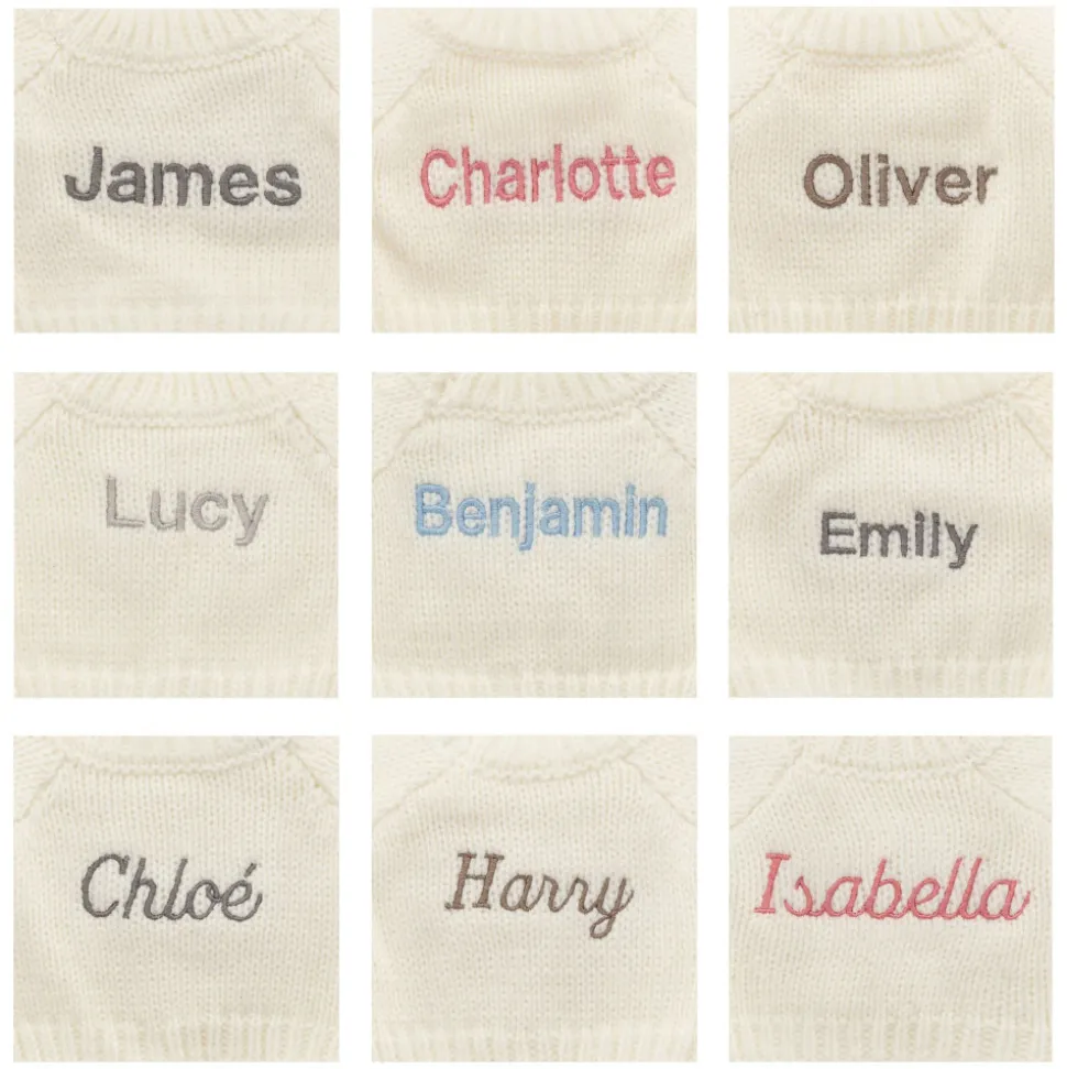 Blossom Silver Bunny with Personalised Cream Jumper