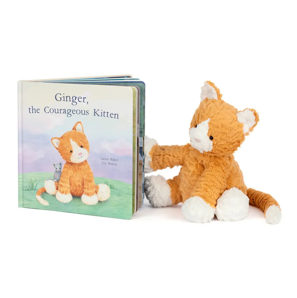 Ginger, the Courageous Kitten Book and Fuddlewuddle Ginger Cat