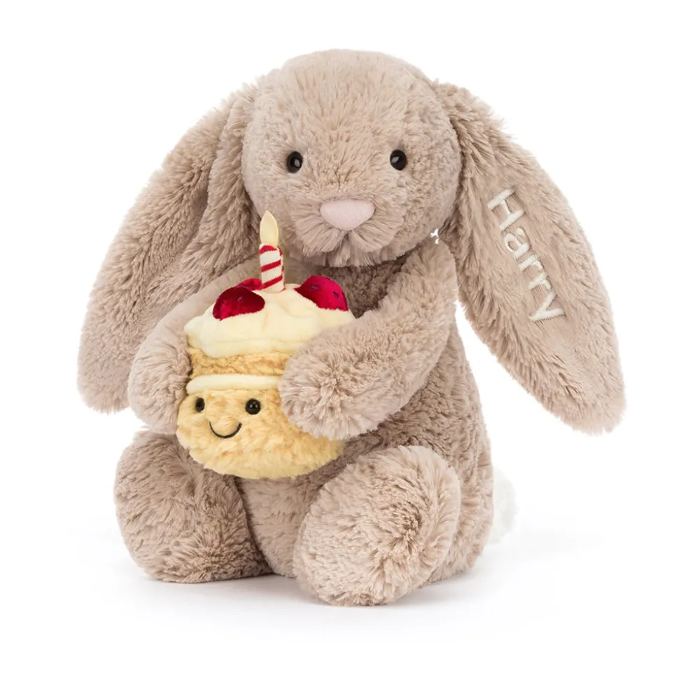 Personalised Bashful Beige Bunny 'Birthday'