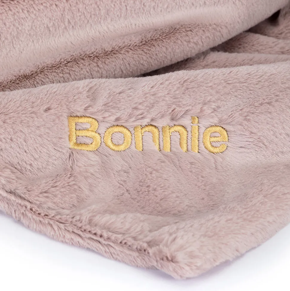 Personalised Bashful Luxe Bunny Rosa Blankie