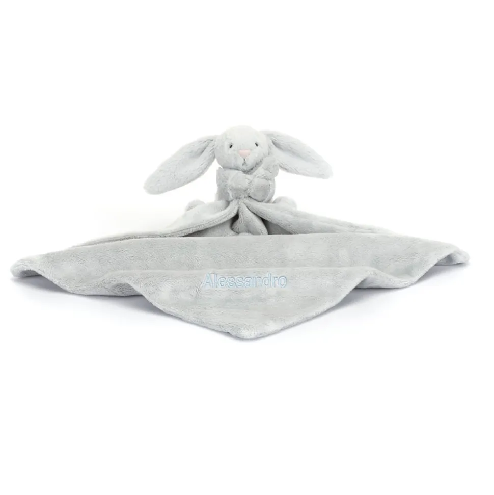 Personalised Bashful Silver Bunny Soother