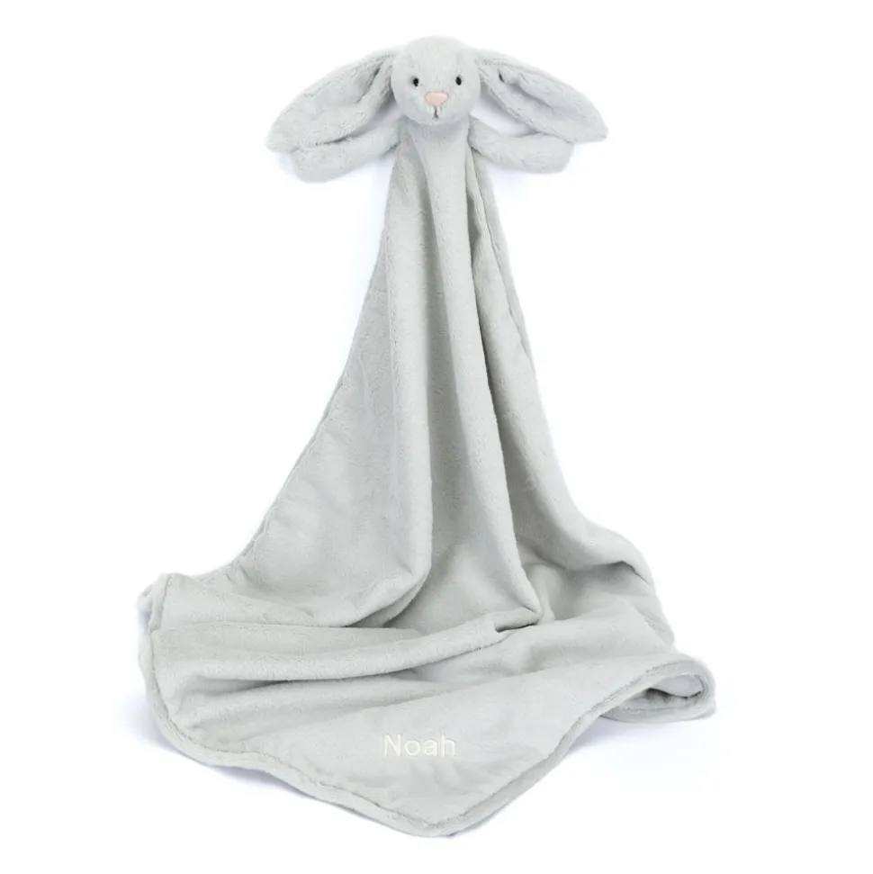 Personalised Bashful Silver Bunny Blankie