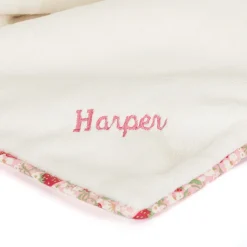 Personalised Blossom Cream Bunny 'Berry' Blankie